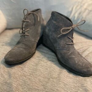 Grey ankle booties